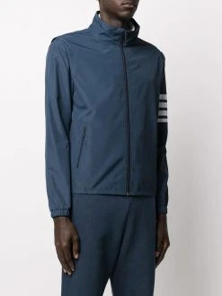 Thom Browne 4-Bar funnel neck zip-up jacket