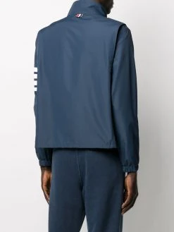 Thom Browne 4-Bar funnel neck zip-up jacket