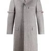 Thom Browne removable-grosgrain armband Chesterfield overcoat