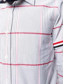 Thom Browne check grosgain armband Oxford shirt