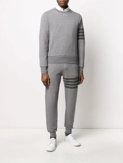 Thom Browne 4-Bar crew-neck loopback-cotton sweatshirt