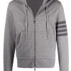 Thom Browne 4-Bar zip-up loopback-cotton hoodie