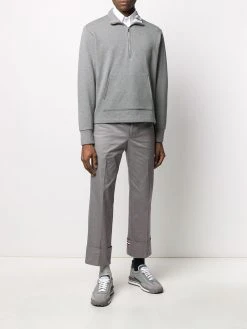 Thom Browne 4-Bar intarsia half-zip sweatshirt