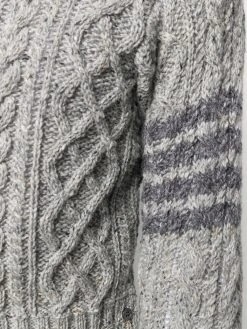 Thom Browne 4-Bar Fun-Mix Aran cable knit jumper
