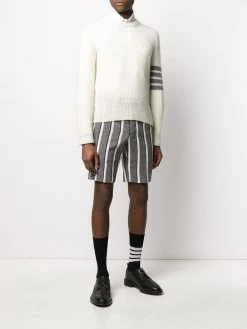 Thom Browne 4-Bar crew-neck Shetland wool jumper