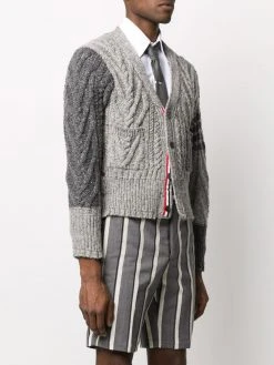 Buy ❤️ Thom Browne 4 Bar Aran cable knit cardigan cardigans of men ❤️ 7 Thom Browne 4-Bar Aran cable knit cardigan