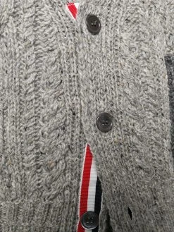 Buy ❤️ Thom Browne 4 Bar Aran cable knit cardigan cardigans of men ❤️ 9 Thom Browne 4-Bar Aran cable knit cardigan