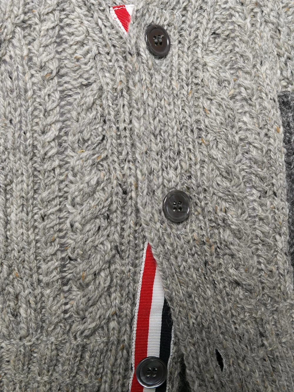 Buy ❤️ Thom Browne 4 Bar Aran cable knit cardigan cardigans of men ❤️ 5 Thom Browne 4-Bar Aran cable knit cardigan