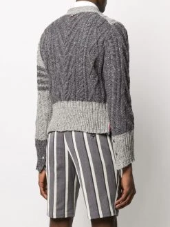 Buy ❤️ Thom Browne 4 Bar Aran cable knit cardigan cardigans of men ❤️ 8 Thom Browne 4-Bar Aran cable knit cardigan