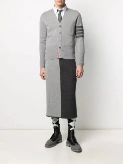 Thom Browne 4-Bar V-neck Shetland wool cardigan