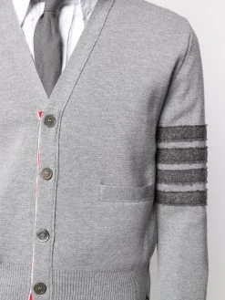Thom Browne 4-Bar V-neck Shetland wool cardigan