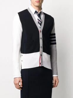 Thom Browne 4-Bar Fun-Mix Shetland wool cardigan
