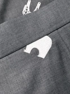 Thom Browne animal-embroidered cropped trousers