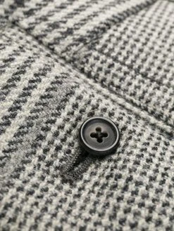 Thom Browne 4-Bar Prince of Whales check frayed chinos