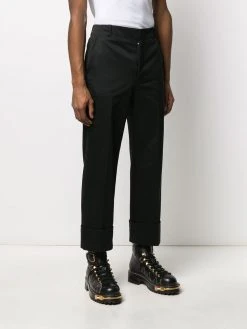 Thom Browne straight-leg twill cotton trousers