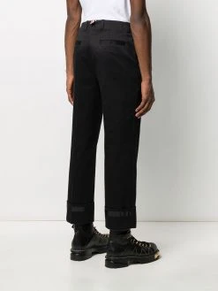 Thom Browne straight-leg twill cotton trousers