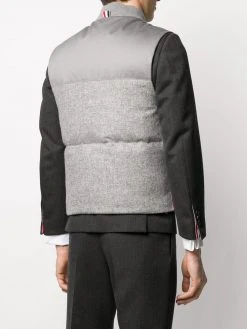 Thom Browne snap-button padded Shetland wool gilet