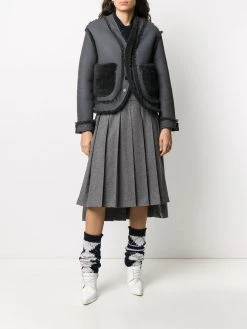 Thom Browne reversible drop-shoulder shearling jacket