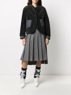 Thom Browne reversible drop-shoulder shearling jacket