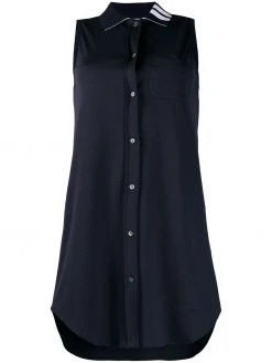 Thom Browne 4-Bar intarsia sleeveless shirt dress