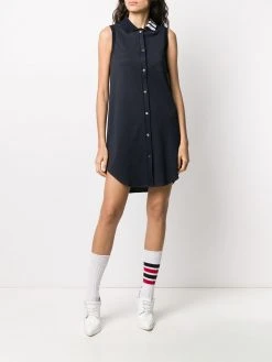 Thom Browne 4-Bar intarsia sleeveless shirt dress