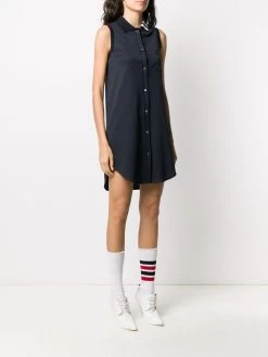 Coupon ❤️ Thom Browne 4 Bar intarsia sleeveless shirt dress day dresses of women 🧨 9 Thom Browne 4-Bar intarsia sleeveless shirt dress