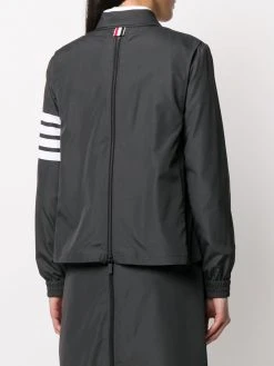 Brand new π Thom Browne Tricolor flyweight tech zip gusset 4 Bar jacket fitted jackets of women β 9 Thom Browne tricolor flyweight tech zip-gusset 4-Bar jacket