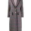 Thom Browne tricolor hunting tweed single-breasted overcoat