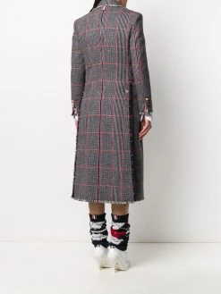 Best Sale 🎁 Thom Browne Tricolor hunting tweed single breasted overcoat single breasted coats of women ❤️ 10 Thom Browne tricolor hunting tweed single-breasted overcoat