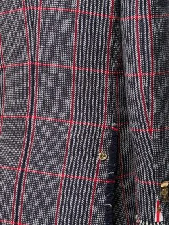 Best Sale 🎁 Thom Browne Tricolor hunting tweed single breasted overcoat single breasted coats of women ❤️ 11 Thom Browne tricolor hunting tweed single-breasted overcoat