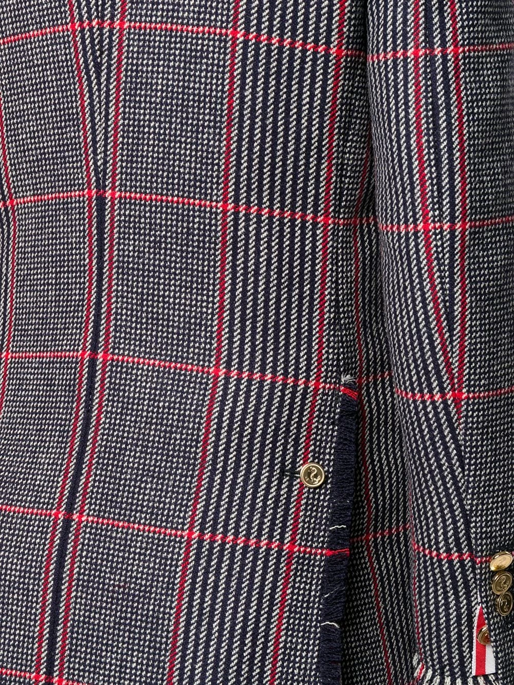 Best Sale 🎁 Thom Browne Tricolor hunting tweed single breasted overcoat single breasted coats of women ❤️ 5 Thom Browne tricolor hunting tweed single-breasted overcoat