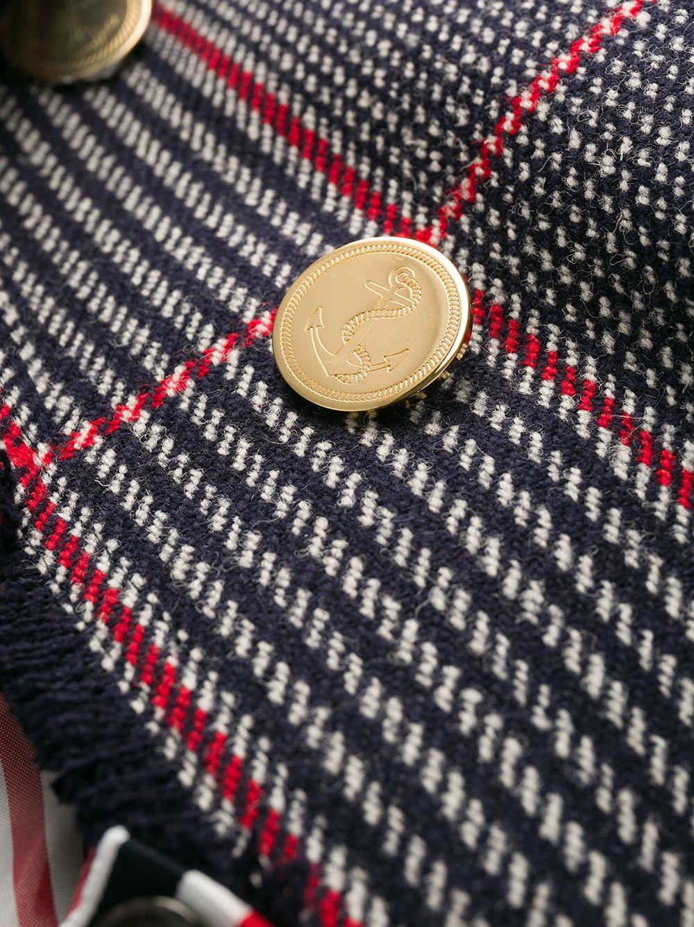 Best Sale 🎁 Thom Browne Tricolor hunting tweed single breasted overcoat single breasted coats of women ❤️ 7 Thom Browne tricolor hunting tweed single-breasted overcoat