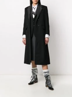 Thom Browne single-breasted cashmere zibeline coat