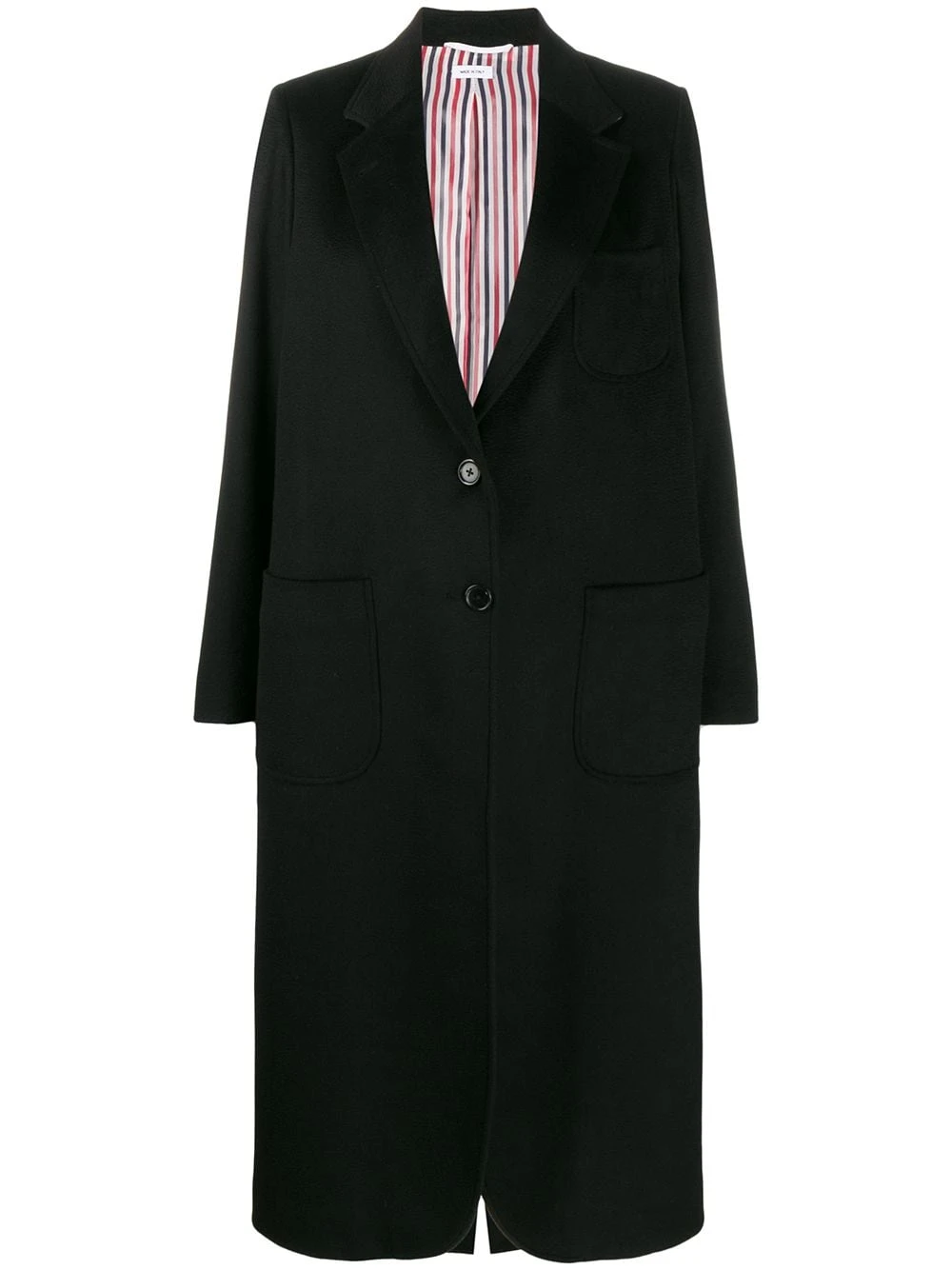 Outlet ✨ Thom Browne Elongated cashemre zibeline sack overcoat single breasted coats of women ⭐ 1 Thom Browne elongated cashemre zibeline sack overcoat
