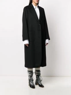 Outlet ✨ Thom Browne Elongated cashemre zibeline sack overcoat single breasted coats of women ⭐ 9 Thom Browne elongated cashemre zibeline sack overcoat