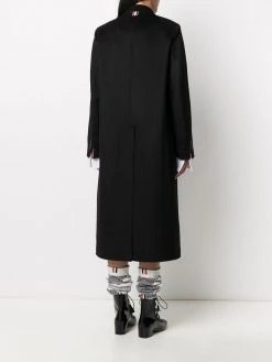 Outlet ✨ Thom Browne Elongated cashemre zibeline sack overcoat single breasted coats of women ⭐ 10 Thom Browne elongated cashemre zibeline sack overcoat