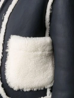 Thom Browne reversible shearling drop-shoulder jacket