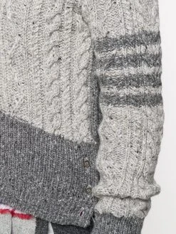 Thom Browne Fun-Mix Aran cable knit cardigan