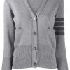 Thom Browne 4-Bar stripe V-neck cardigan