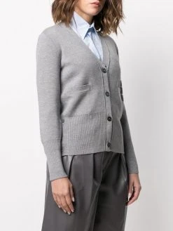 Thom Browne 4-Bar stripe V-neck cardigan