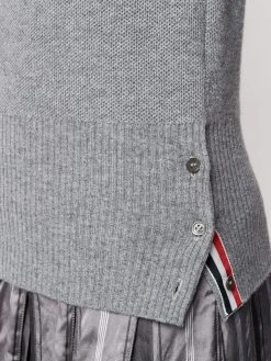 Thom Browne piqué stitch crew-neck shell top