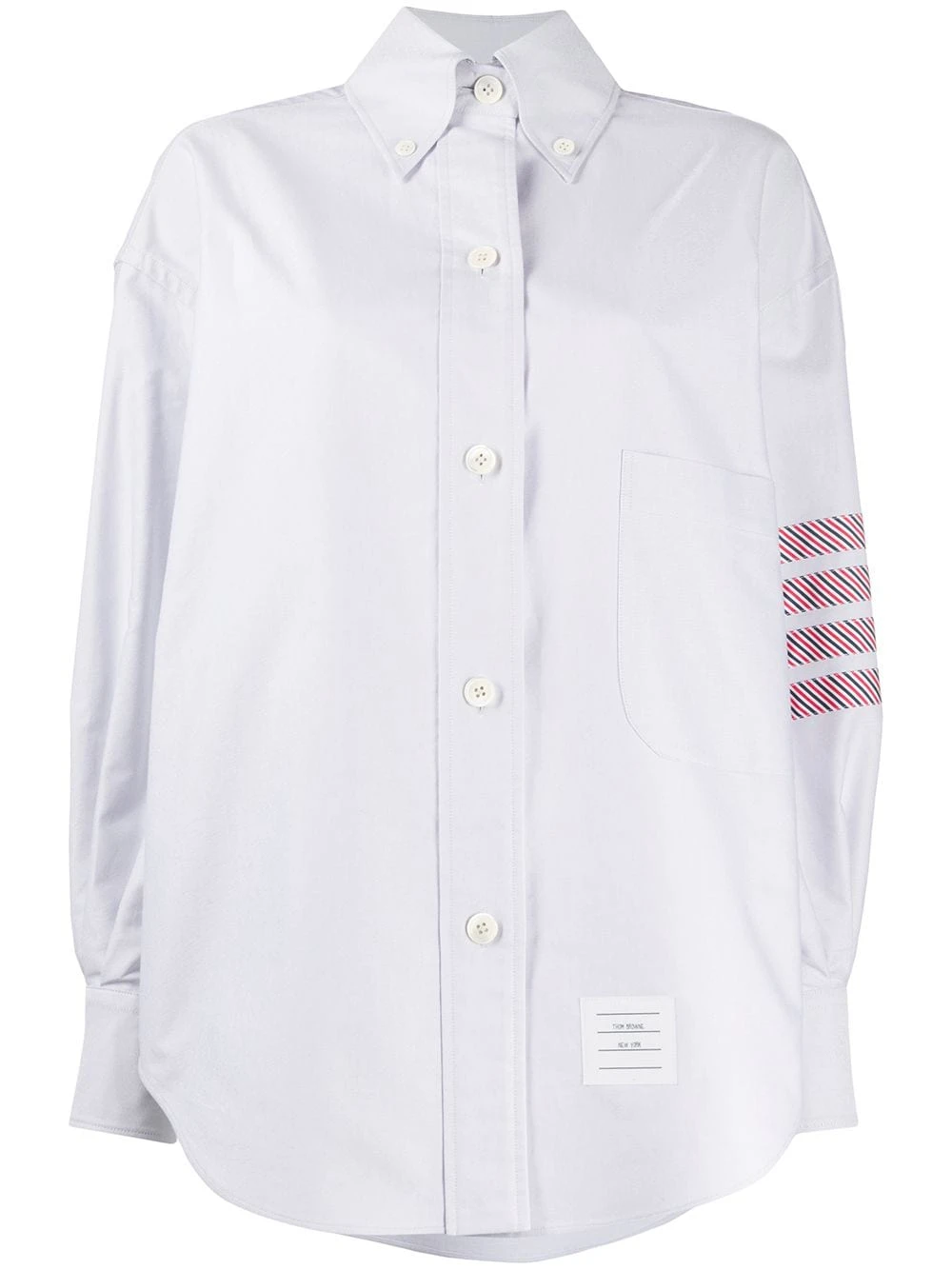 Cheapest ❤️ Thom Browne 4 Bar oversized Oxford shirt shirts of women ⌛ 1 Thom Browne 4-Bar oversized Oxford shirt
