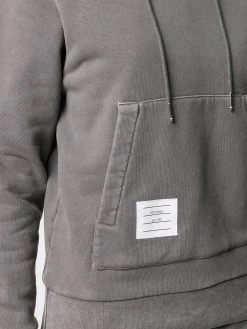 Thom Browne relaxed logo-patch pullover hoodie