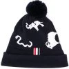 Thom Browne animal intarsia merino wool hat