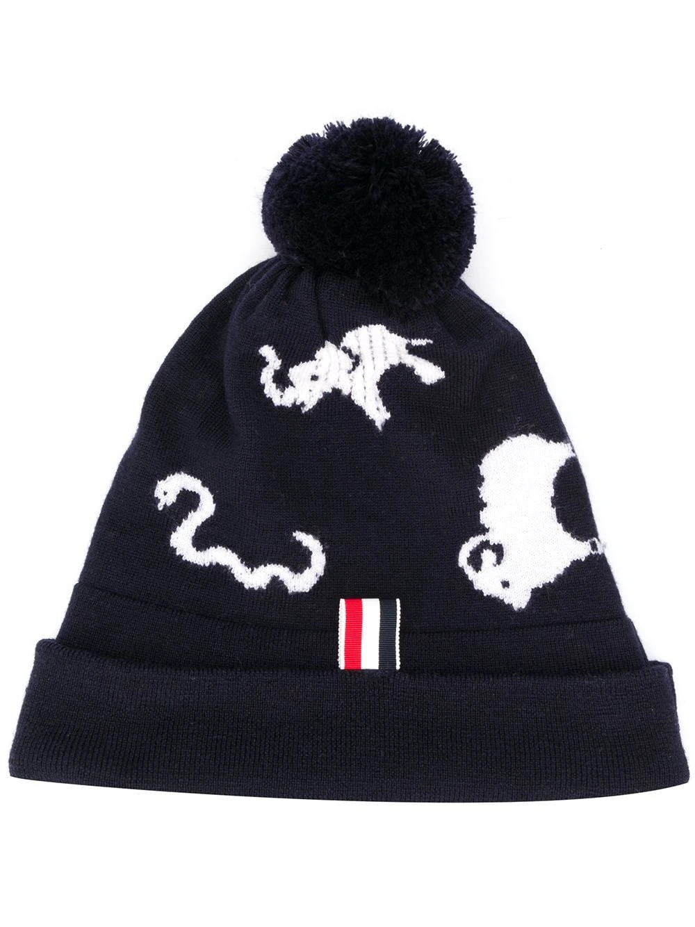 Flash Sale ✔️ Thom Browne Animal intarsia merino wool hat hats of women ⭐ 1 Thom Browne animal intarsia merino wool hat