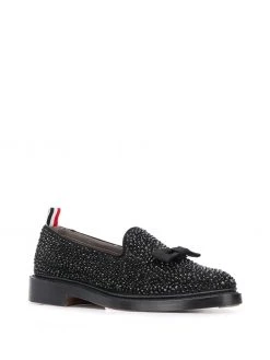 Thom Browne Opera bow appliqué embellished loafers