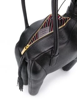 Thom Browne Giraffe pebbled leather tote bag