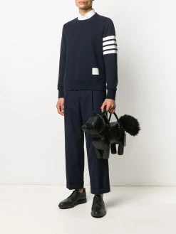 Thom Browne FOX BAG IN PEBBLE GRAIN LEATHER