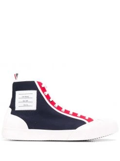 Thom Browne contrast-panel high-top sneakers