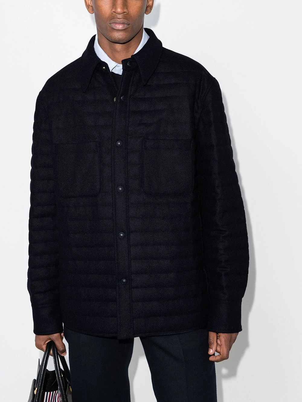 Top 10 π₯° Thom Browne Quilted shirt jacket shirt jackets of men π 2 Thom Browne quilted shirt jacket